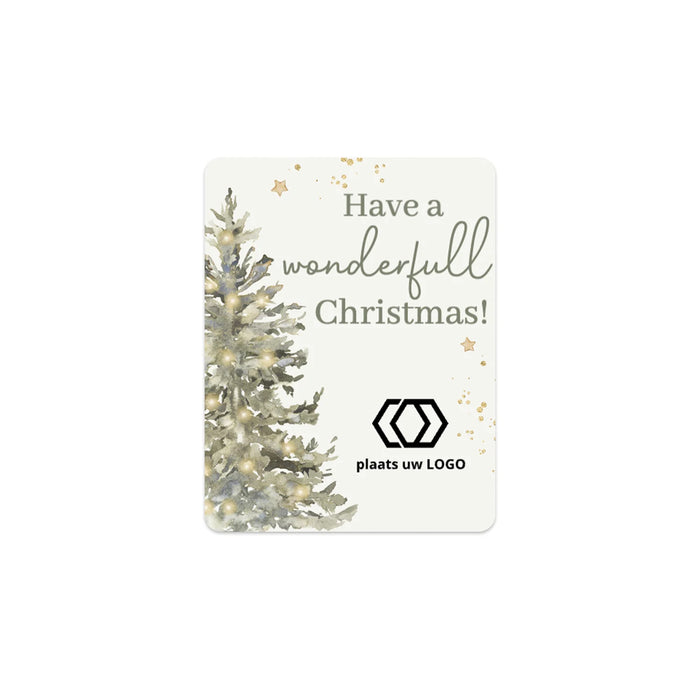 Persoonlijke stickers 30 stuks (3,5 x 4,5 cm) - Kerst