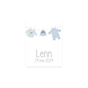 Persoonlijke stickers 30 stuks (3,5 x 4,5 cm) - Geboorte jongen