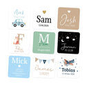 Stickers 15 stuks (5 x 5cm) - Geboorte jongens