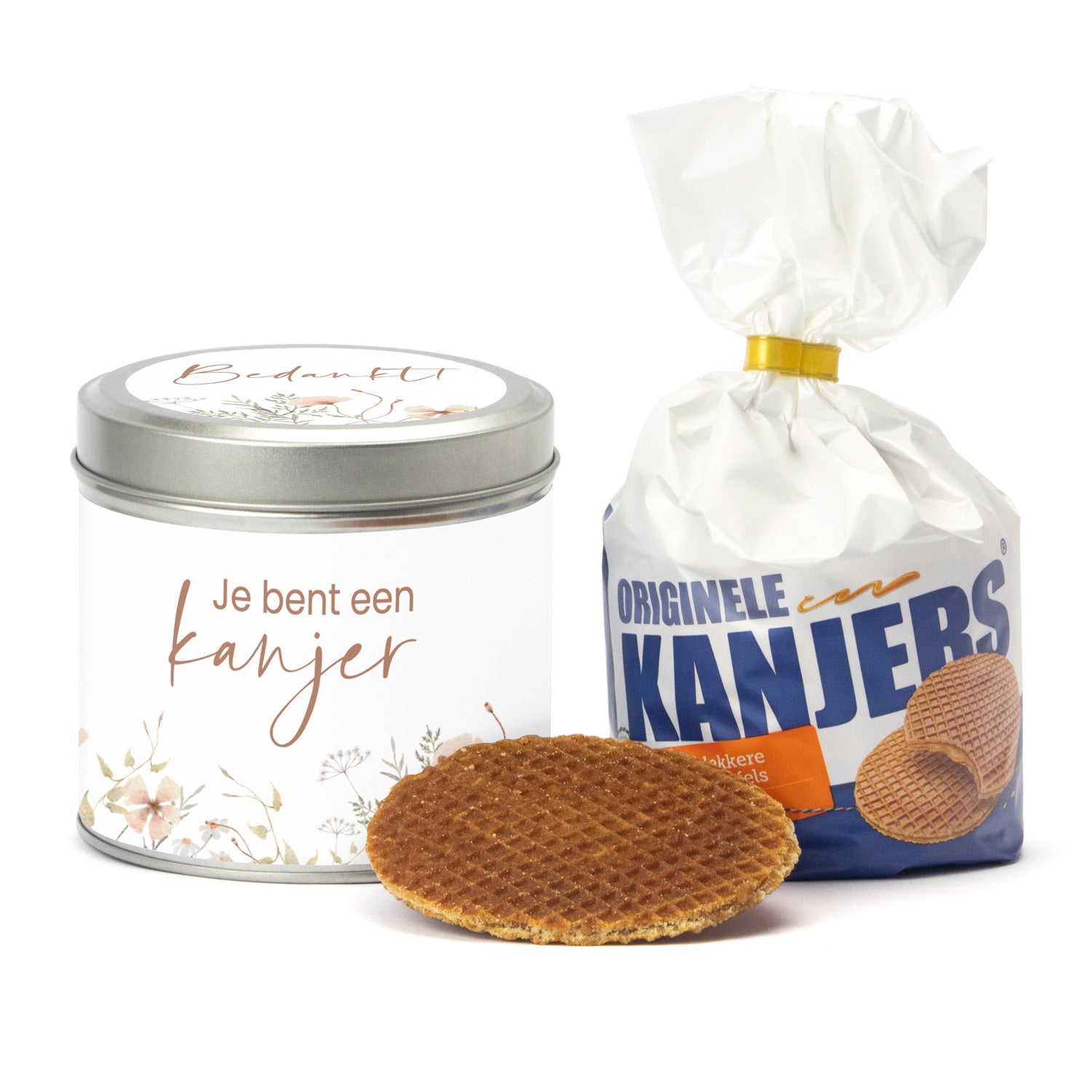 Blik Kanjers Stroopwafels met logo - Verpleging - Bedankjes.nl