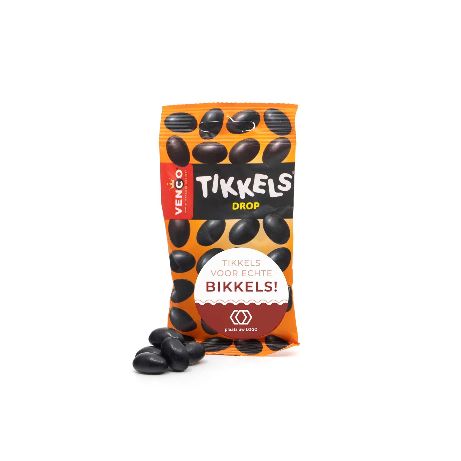 Tikkels voor bikkels met eigen etiket - Vrijwilliger - Bedankjes.nl