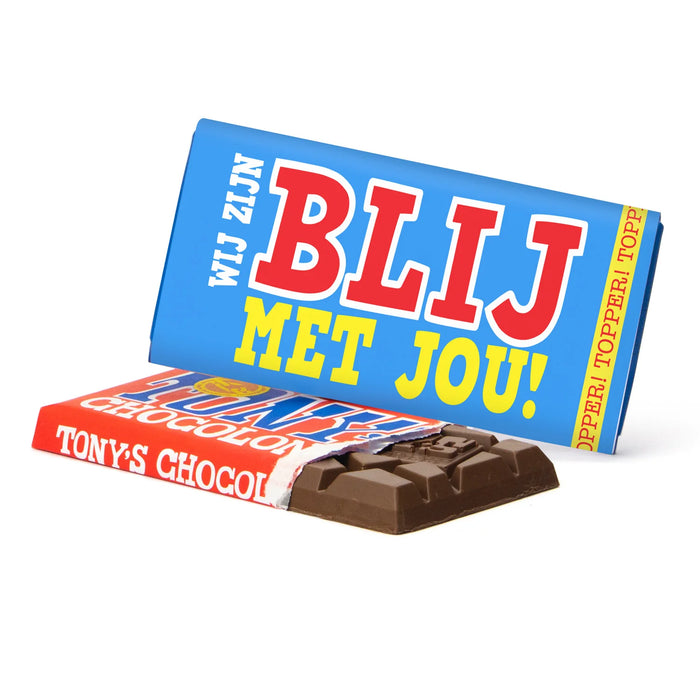 Tony's Chocolonely met eigen wikkel - Leraar