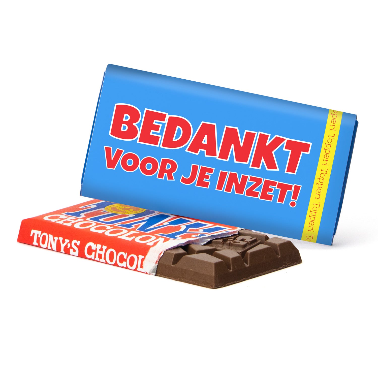 Tony's Chocolonely met eigen wikkel - Vrijwilliger - Bedankjes.nl