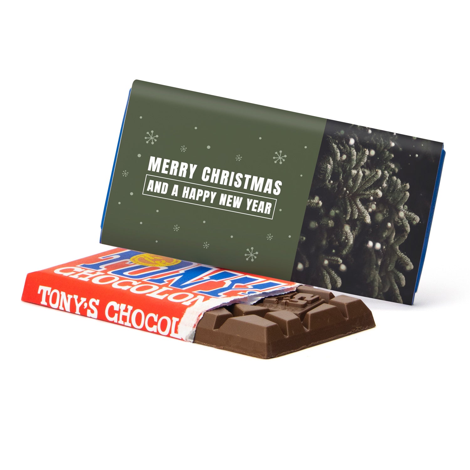 Tony's Chocolonely met eigen wikkel - Kerst - Bedankjes.nl