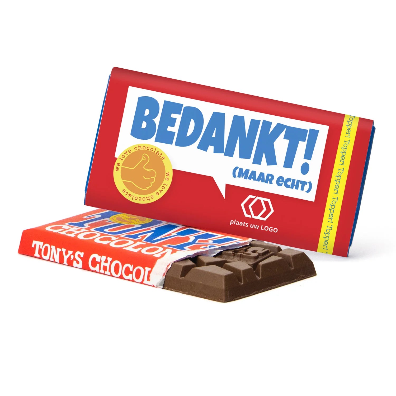 Tony's Chocolonely met eigen wikkel - Verpleging - Bedankjes.nl