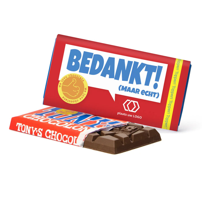 Tony's Chocolonely met eigen wikkel - Verpleging