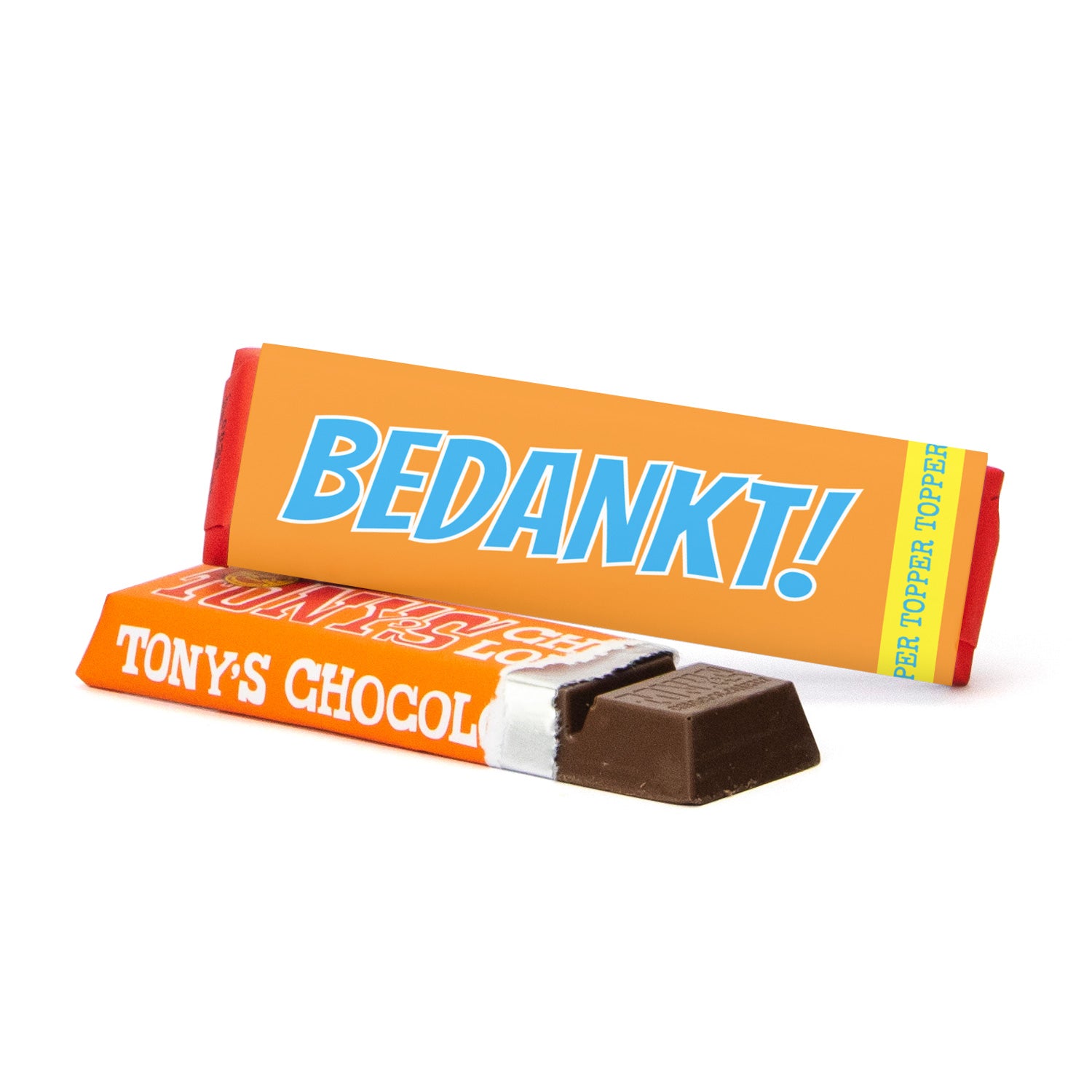 Tony Chocolonely 50 gram met eigen wikkel - Leraar - Bedankjes.nl