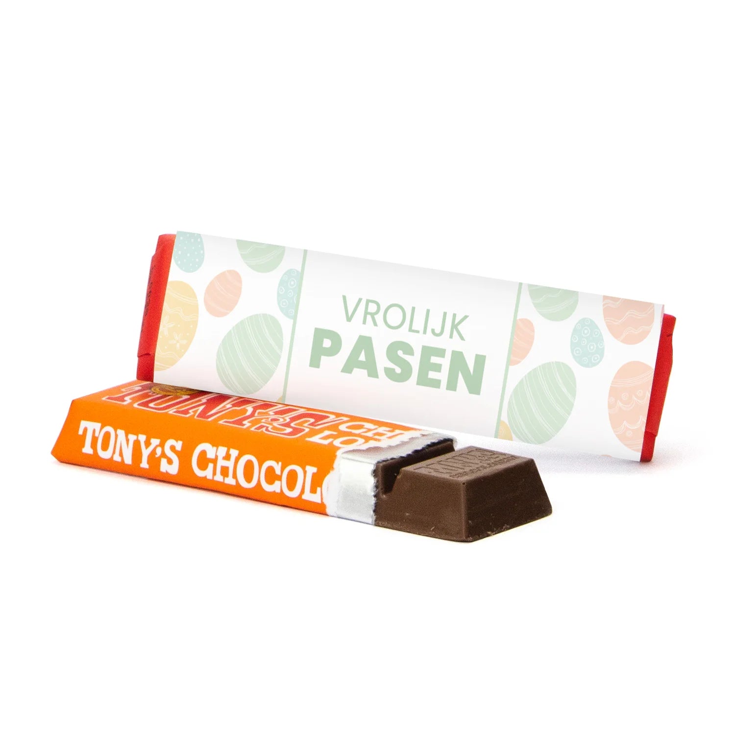 Tony Chocolonely 50 gram met eigen wikkel - Pasen - Bedankjes.nl