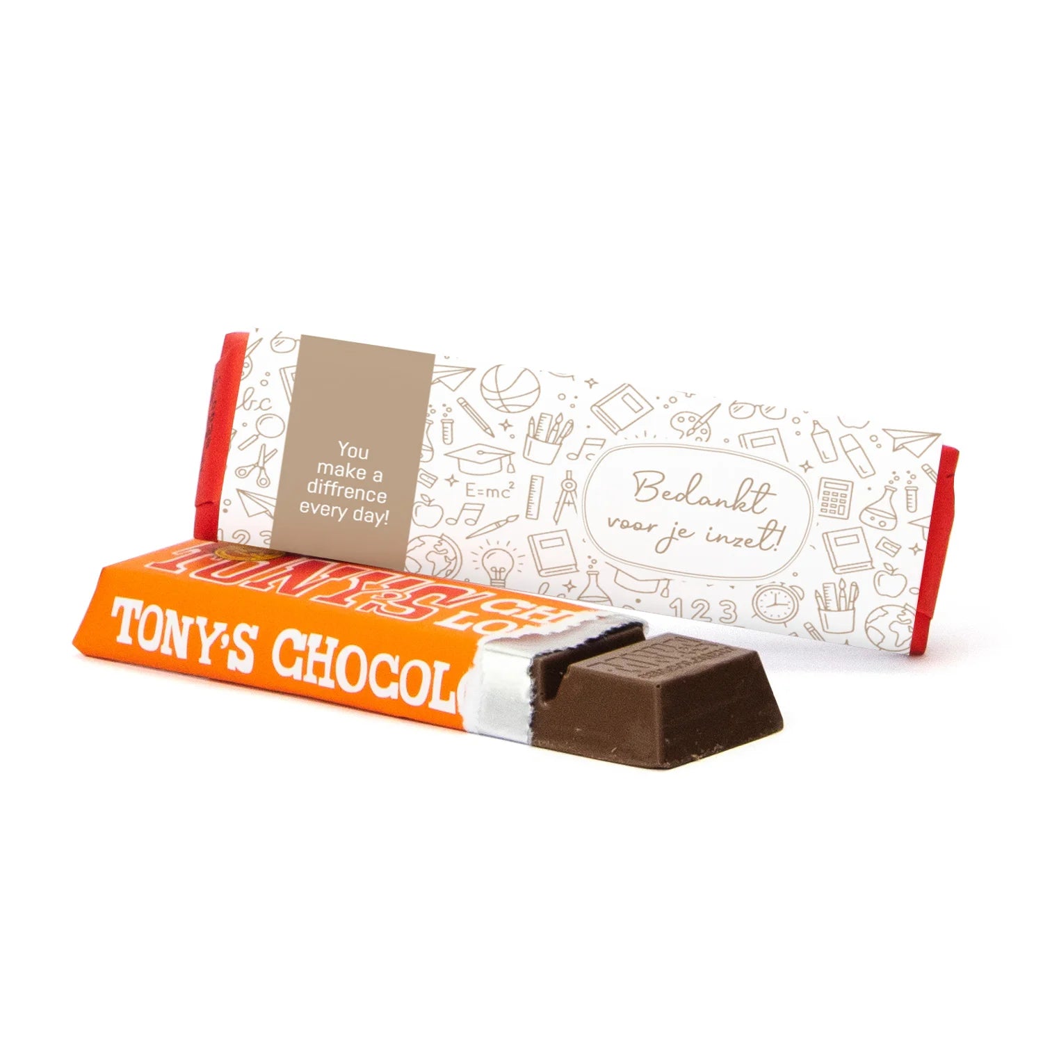 Tony Chocolonely 50 gram met eigen wikkel - Leraar