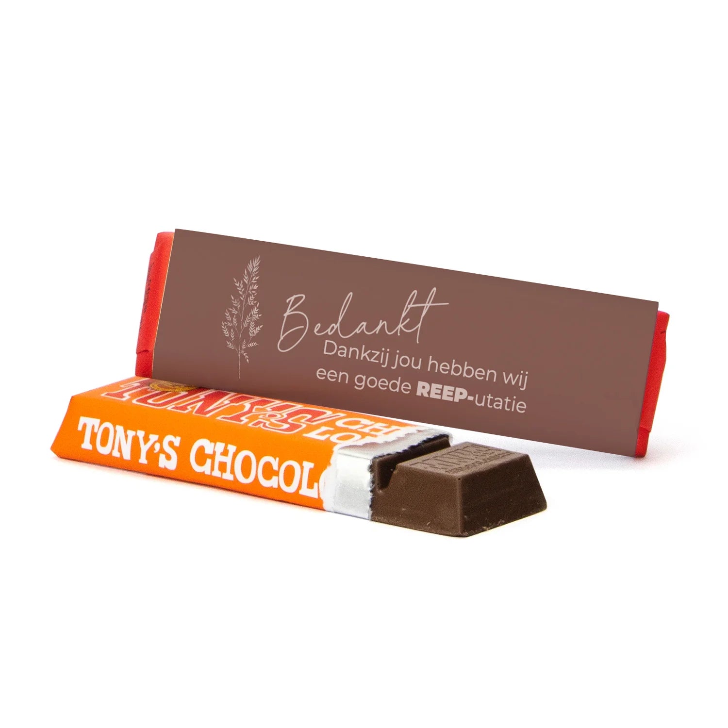 Tony Chocolonely 50 gram met eigen wikkel - Zakelijk - Bedankjes.nl