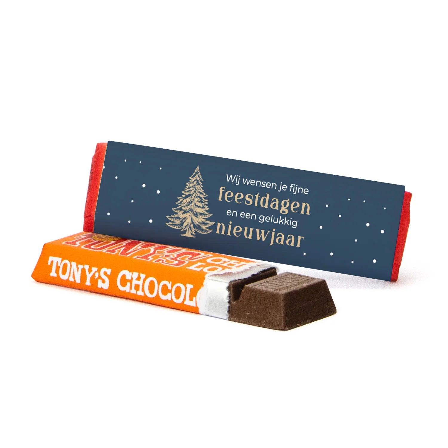 Tony Chocolonely 50 gram met eigen wikkel - Kerst