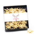 Vensterdoos zwart met chocolade sterren - Kerst