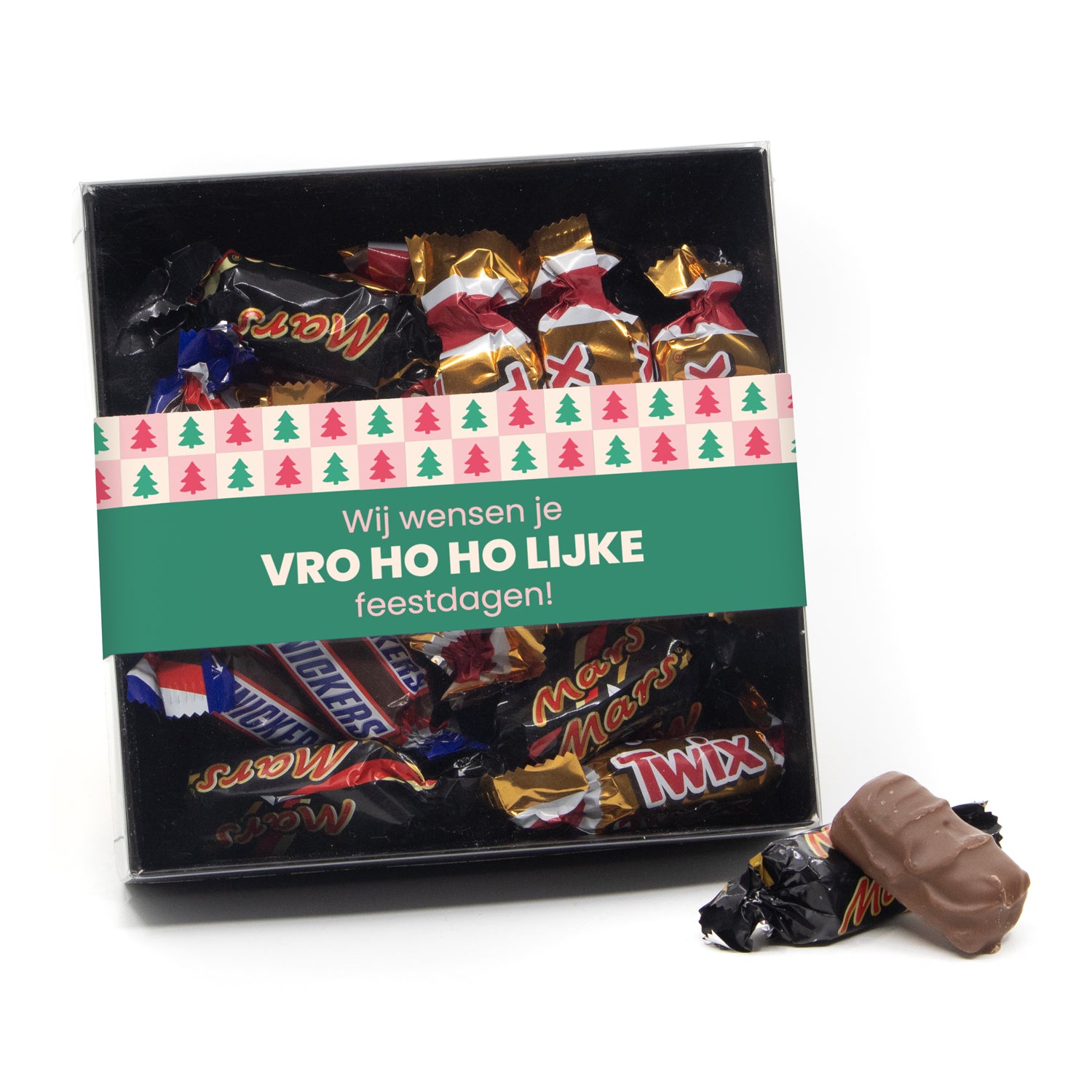 Vensterdoos zwart met celebrations eigen sleeve - Kerst
