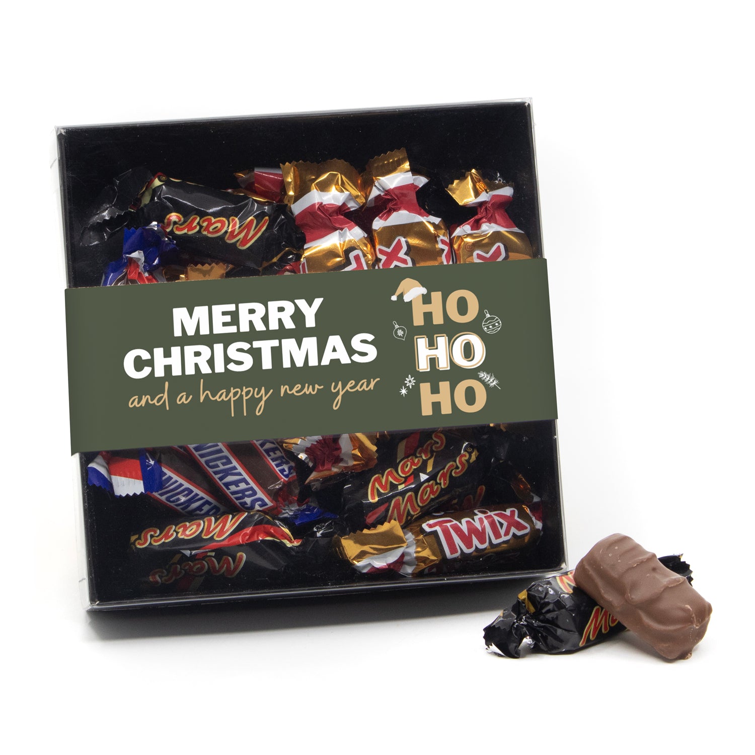 Vensterdoos zwart met celebrations eigen sleeve - Kerst