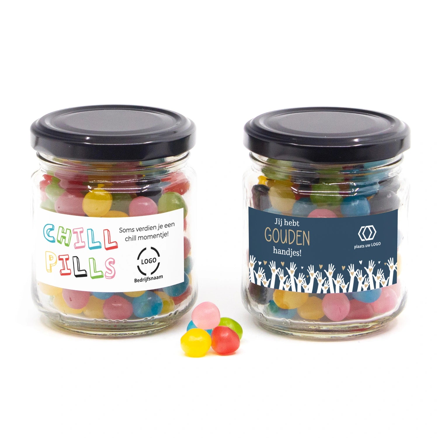 Glazen potje met happy pills - Verpleging - Bedankjes.nl