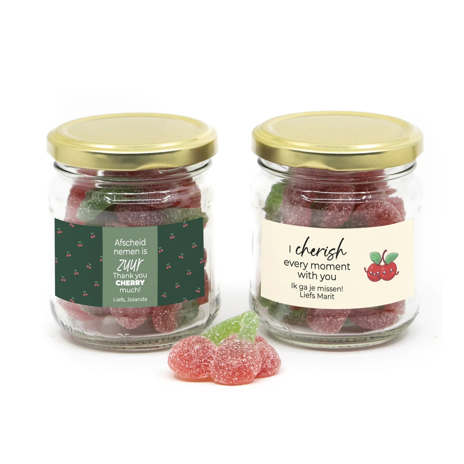Glazen potje Thank you Cherry Much - Afscheid Collega