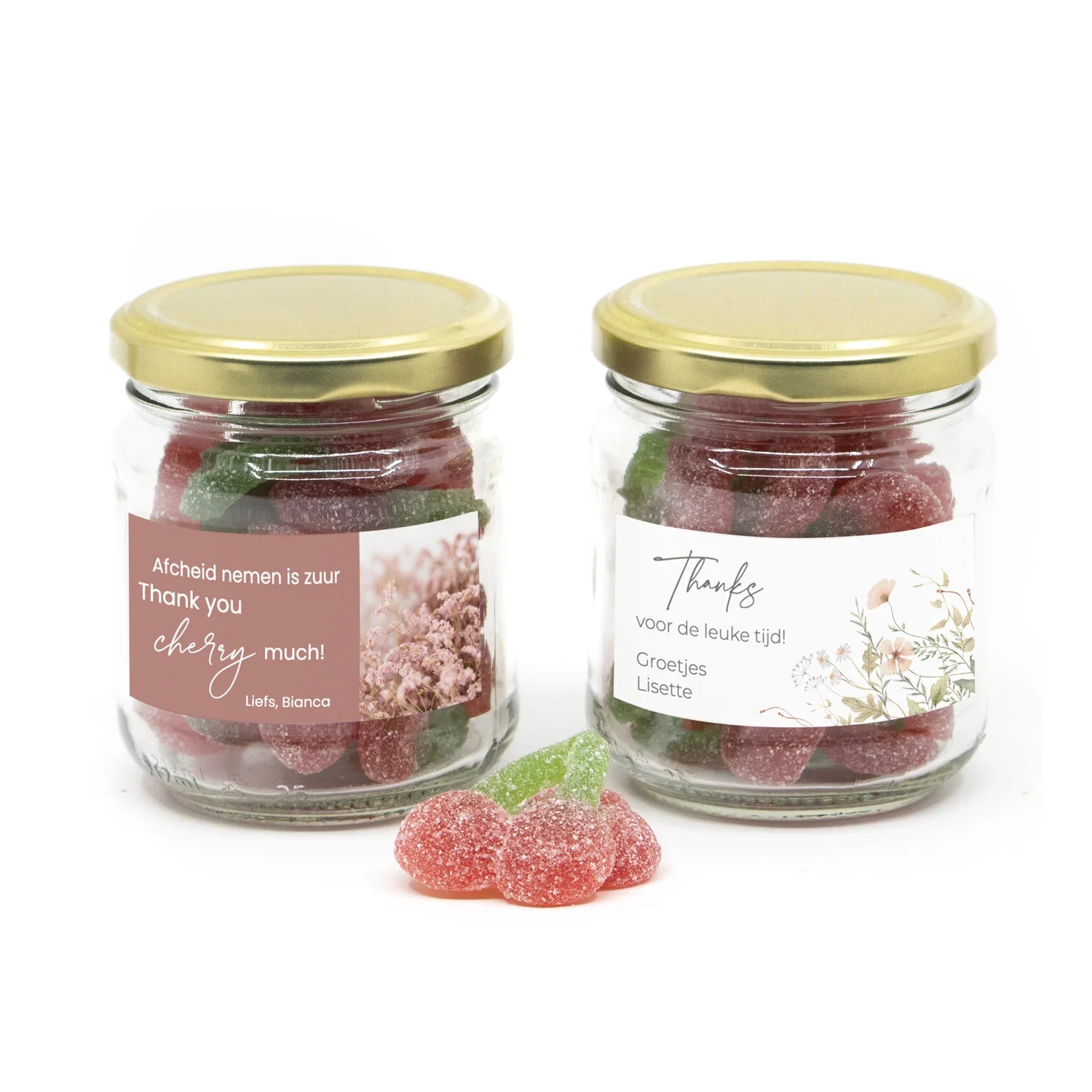 Glazen potje Thank you Cherry Much - Afscheid Collega