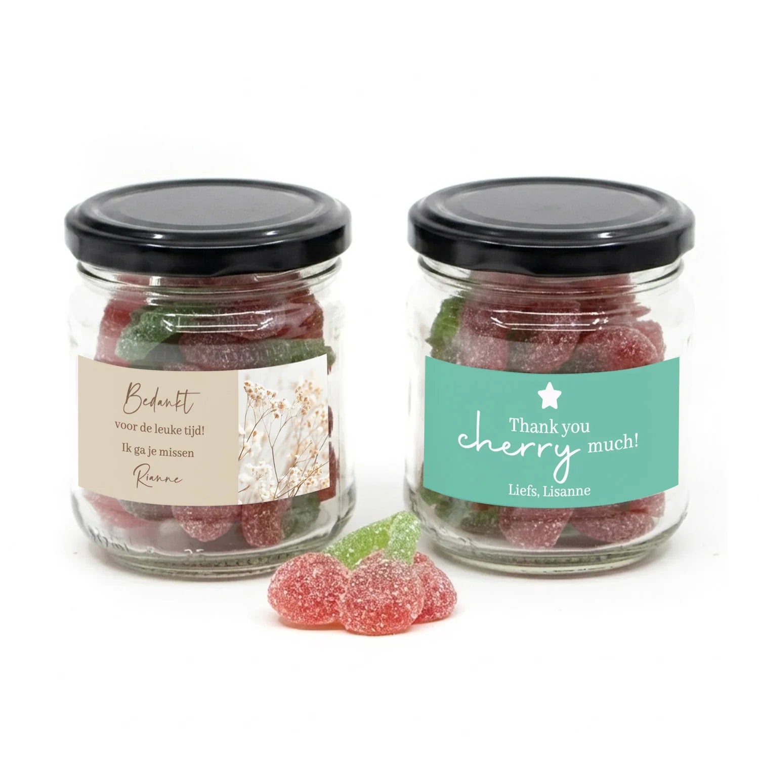 Glazen potje Thank you Cherry Much - Afscheid Collega