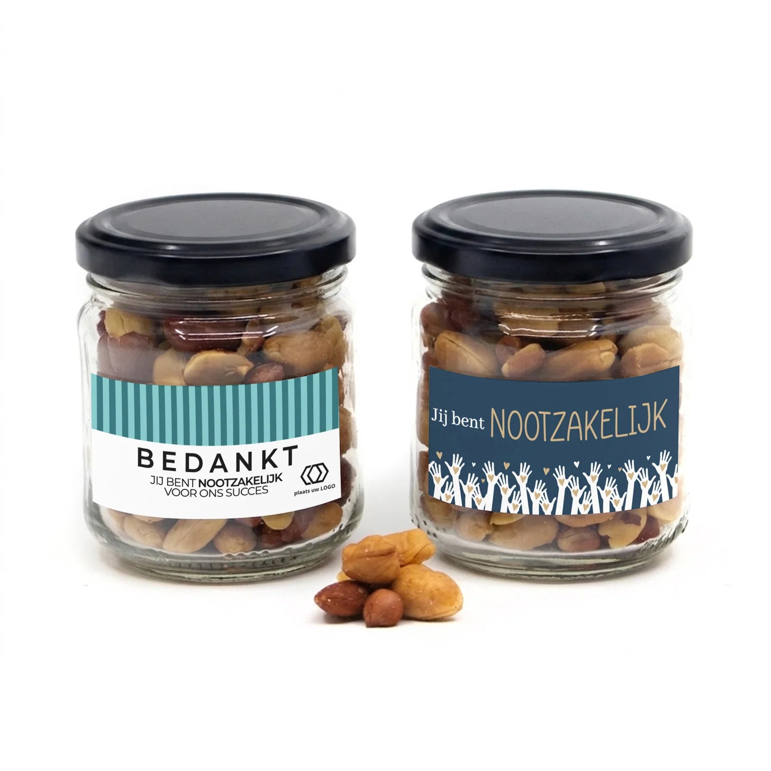 Glazen potje met verse notenmix - Zakelijk