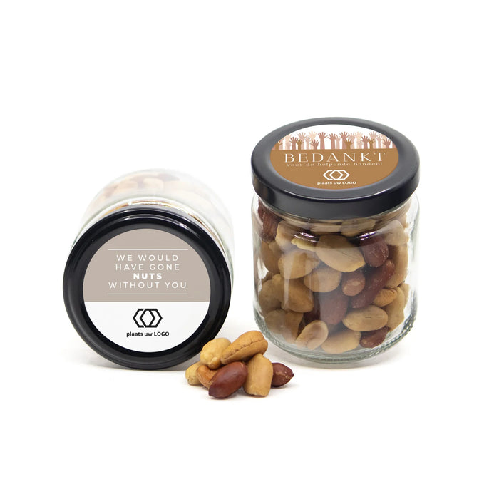 Glazen potje met verse notenmix - Zakelijk