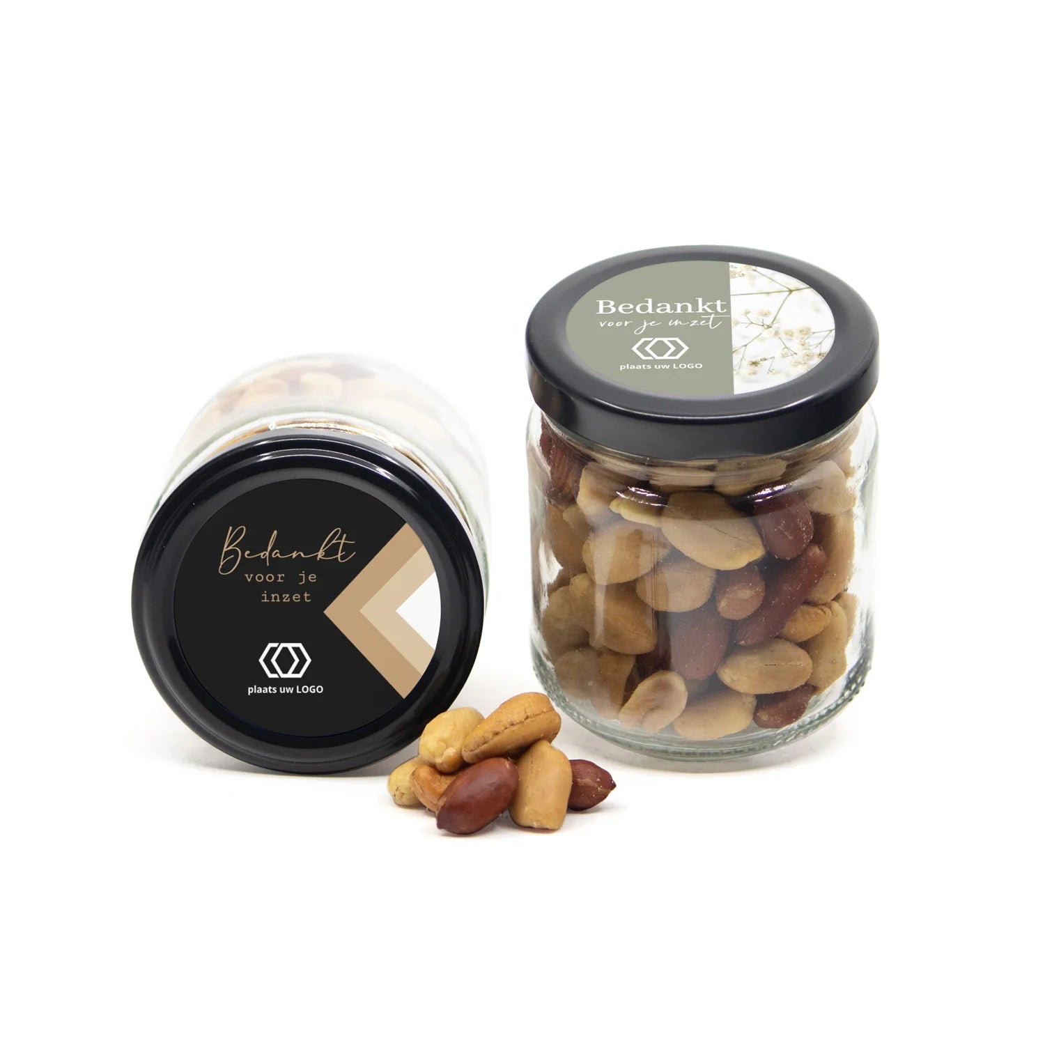 Glazen potje met verse notenmix - Zakelijk - Bedankjes.nl