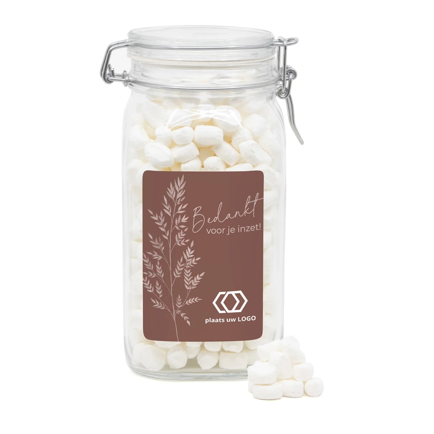 Grote weckpot met eigen ontwerp - Zakelijk - Bedankjes.nl
