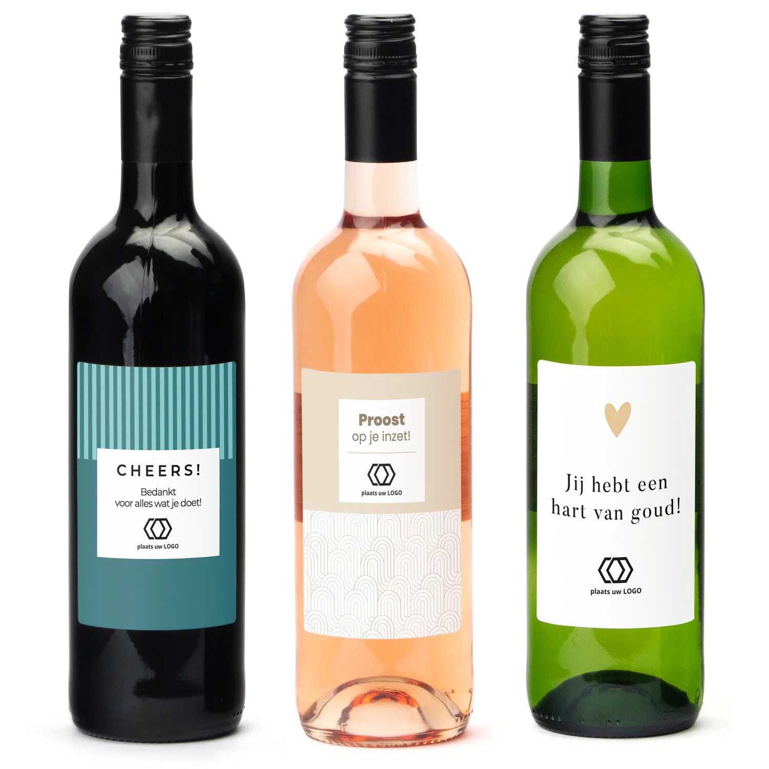 Fles wijn met eigen logo op etiket - Zakelijk