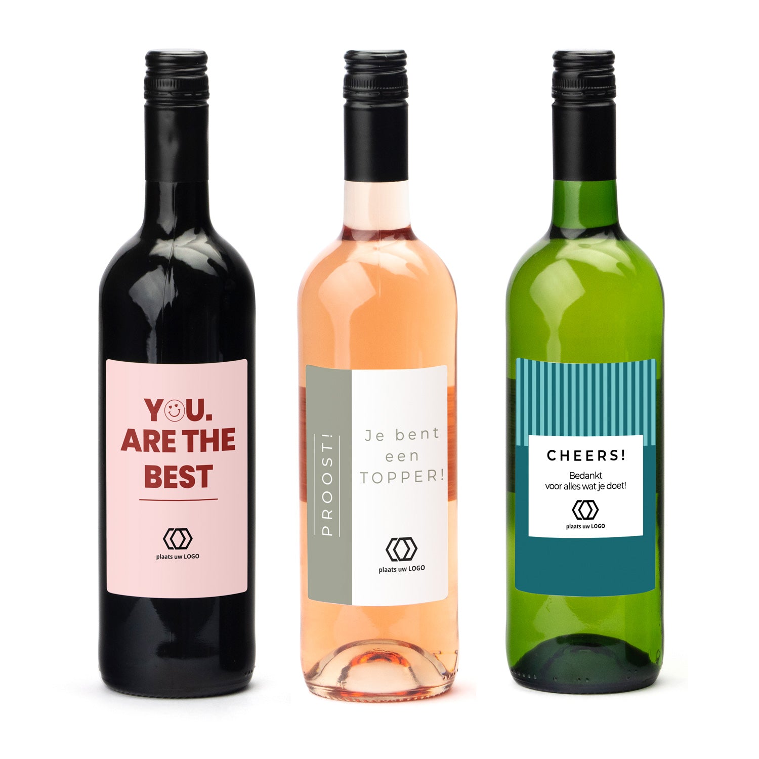 Fles wijn met eigen logo op etiket - Zakelijk