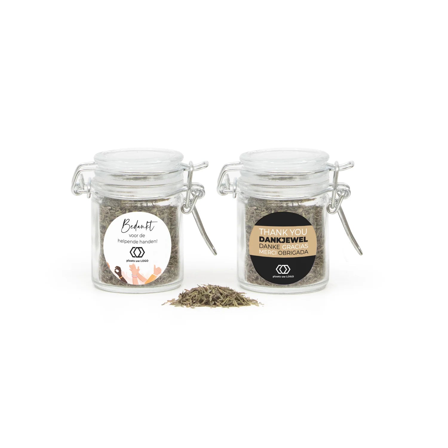 Mini weckpotje met Tijm - Vrijwilliger - Bedankjes.nl