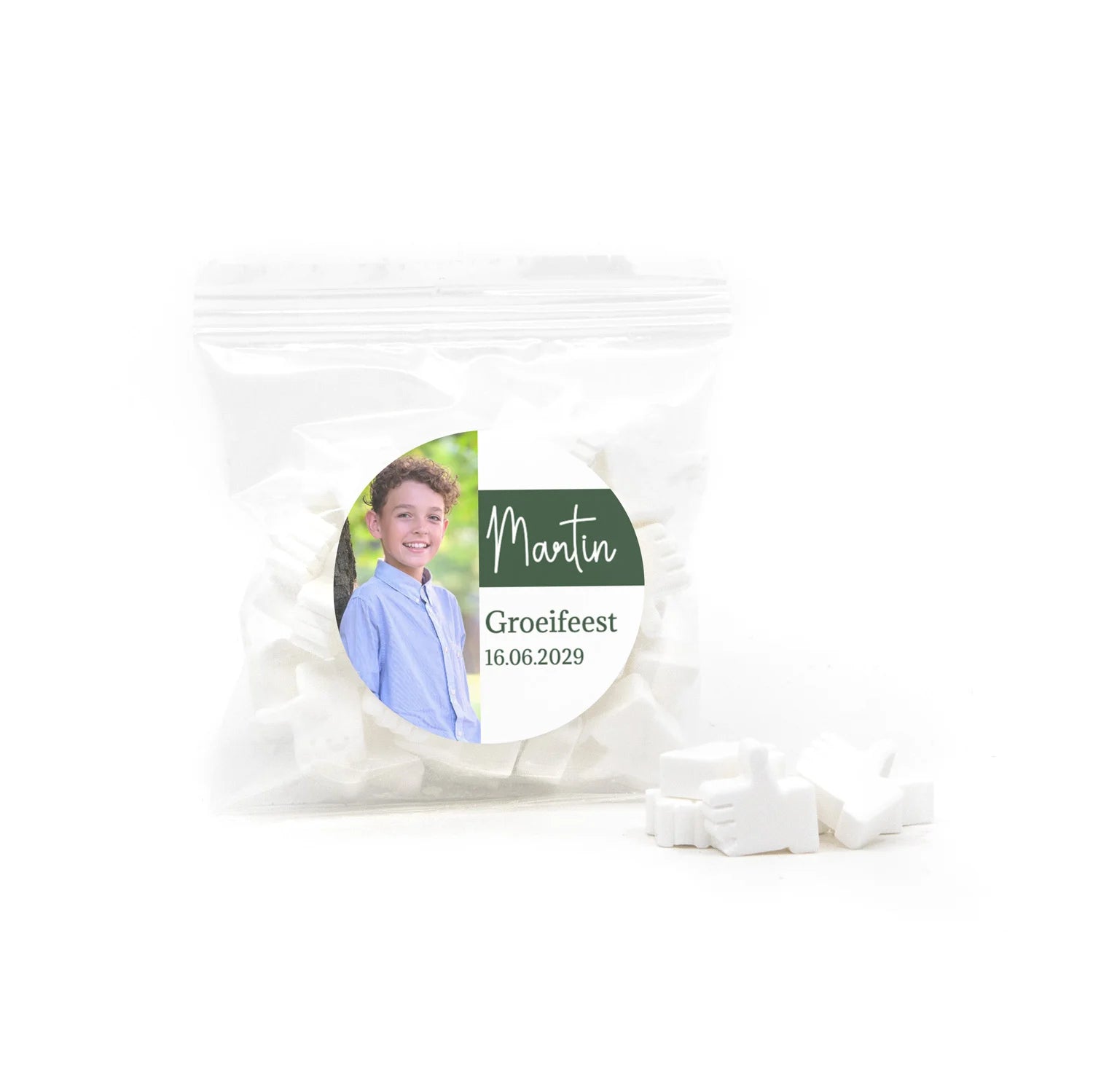 Zakje mint duimpjes - Communie Jongens
