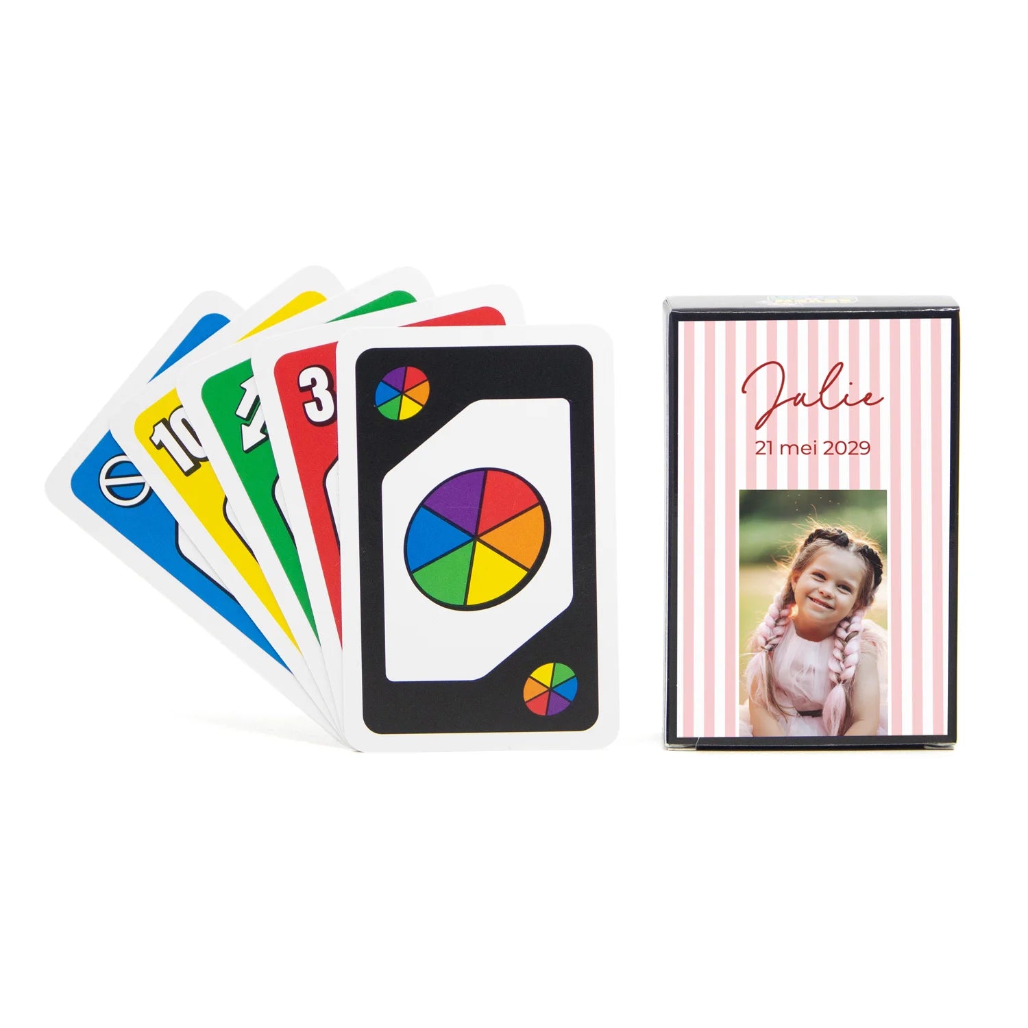 Seven to zero kaartspel met etiket - Communie meisjes