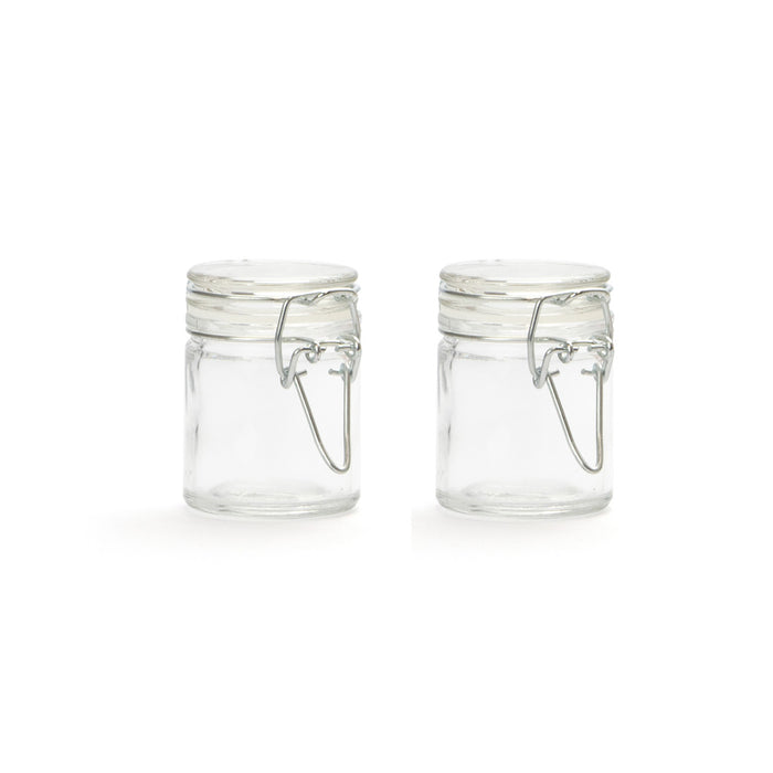 Mini glazen weckpotje met beugel