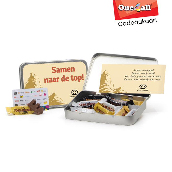 Toblerone in blik met One4All cadeaukaart - Zakelijk