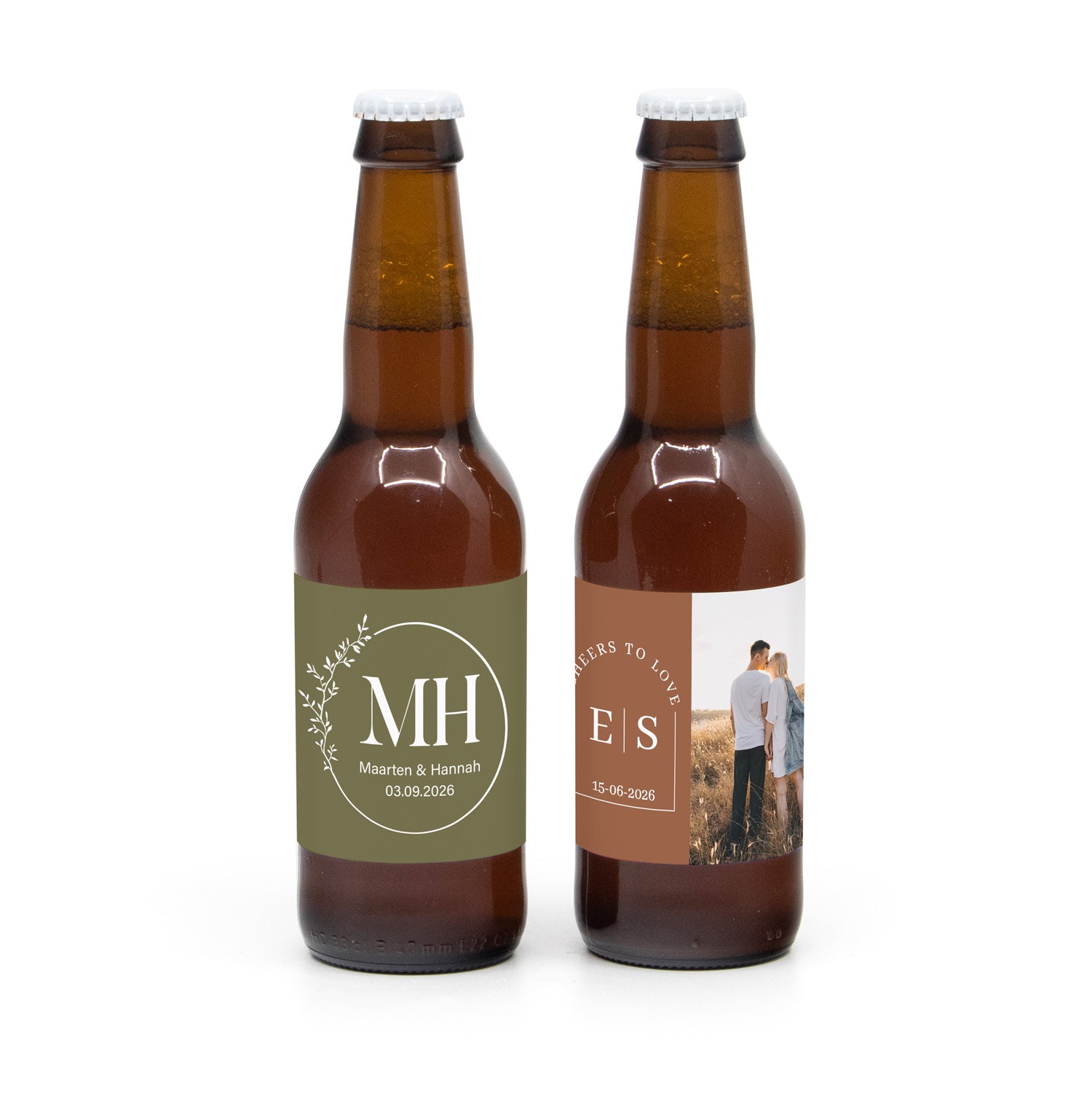 Flesje bier met eigen etiket - Trouwen - Bedankjes.nl
