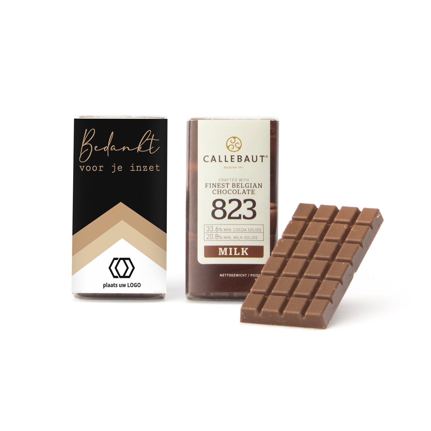 Callebaut mini chocoladereep (25 stuks) - Zakelijk - Bedankjes.nl