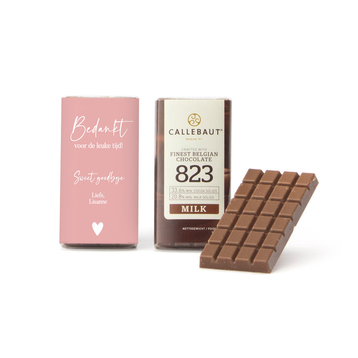 Callebaut mini chocolaatjes (25 stuks) - Afscheid Collega's