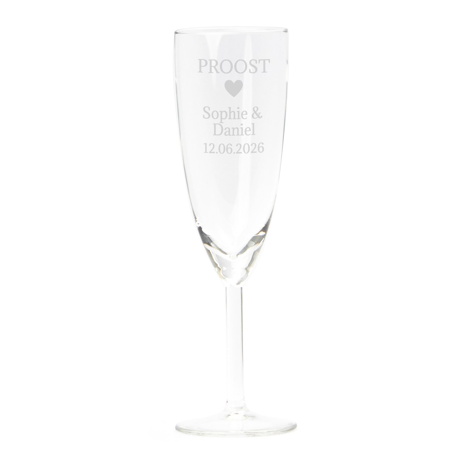 Champagneglas met eigen tekst - Trouwen - Bedankjes.nl