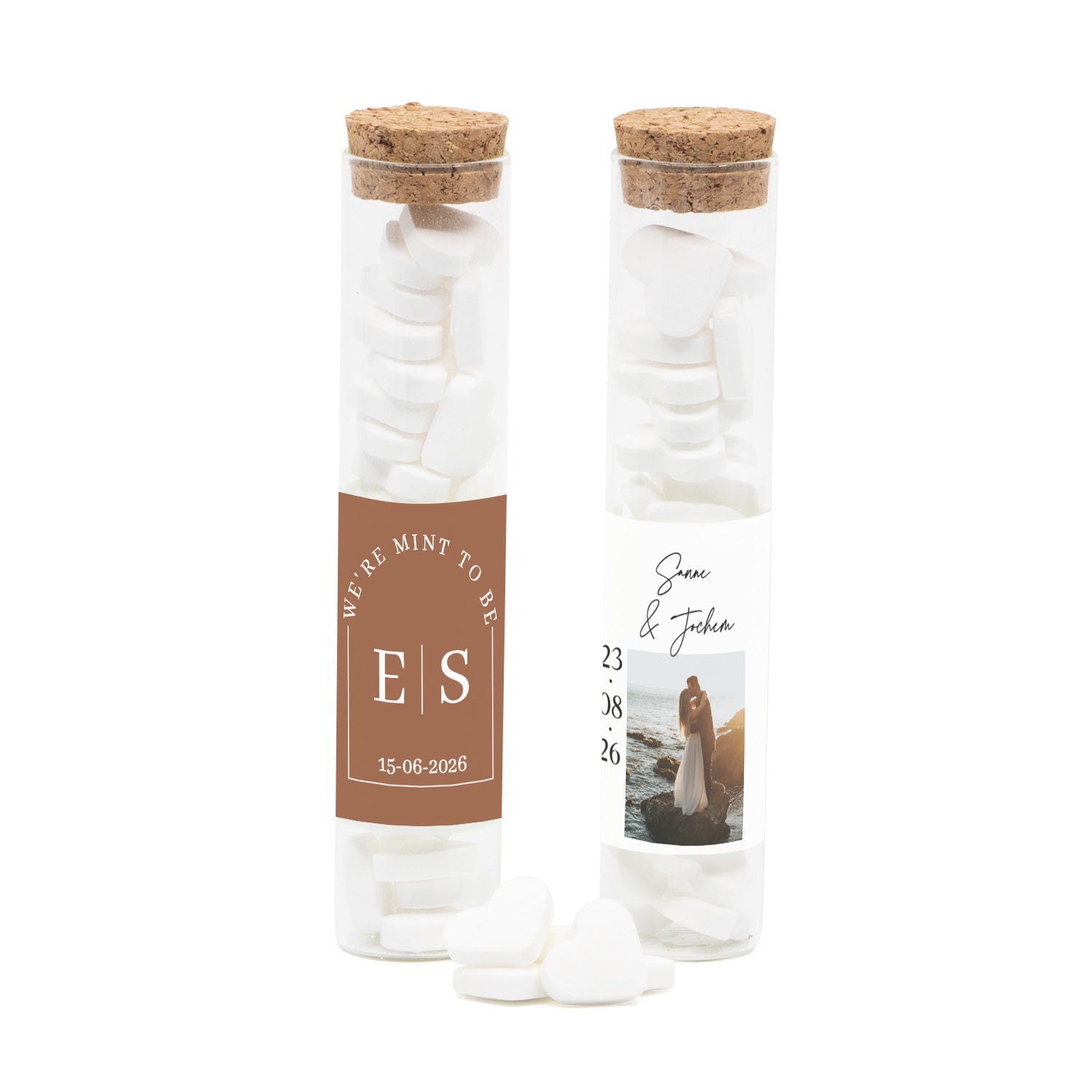 Mint to be in glazen buisje - Trouwen - Bedankjes.nl