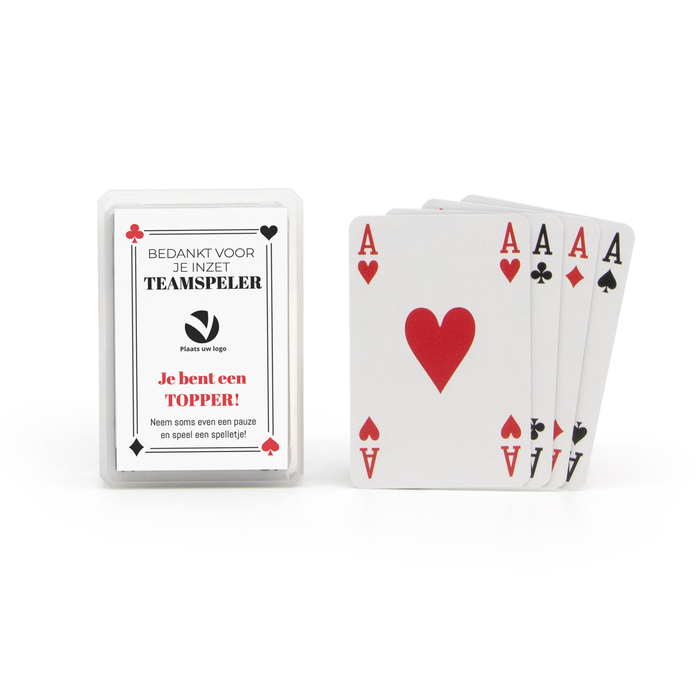 Kunststof kaartspel met eigen tekst - Zakelijk