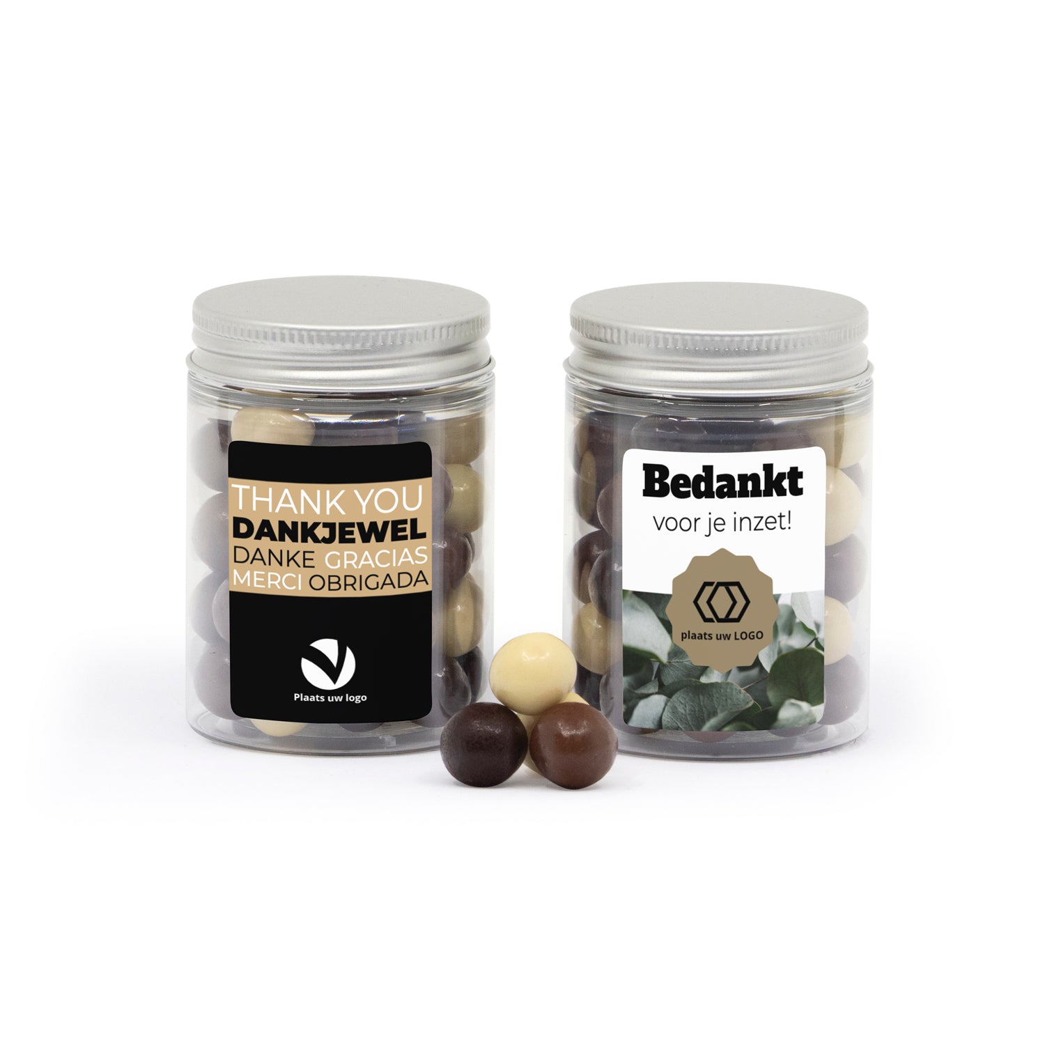 Potje chocolaatjes met eigen etiket - Zakelijk - Bedankjes.nl
