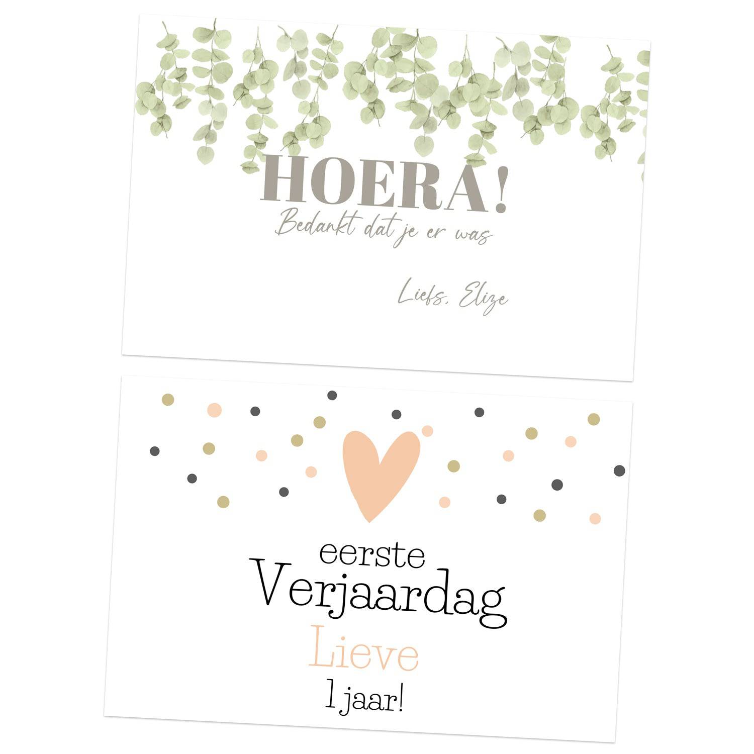 Persoonlijke kaarten (15 x 10cm) - Verjaardag - Bedankjes.nl