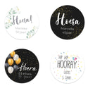 Persoonlijke stickers 6 stuks (7,5cm) - Verjaardag - Bedankjes.nl
