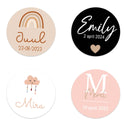 Stickers 6 stuks (7,5cm) - Geboorte meisjes - Bedankjes.nl